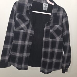 ZYIA Dark Plaid Button-Up Shirt